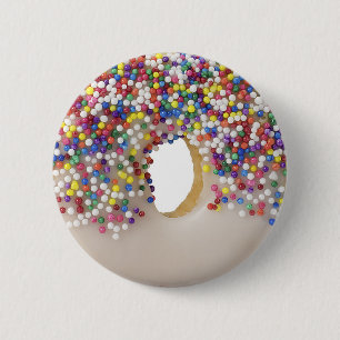 Badge Rond 5 Cm donut avec paillettes