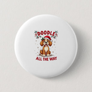 Badge Rond 5 Cm Doodle tout au long de la drôle Goldendoodle chape