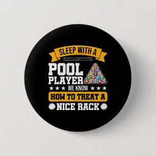 Badge Rond 5 Cm Dormir Avec Un Joueur De Piscine - Drôle Joueur De