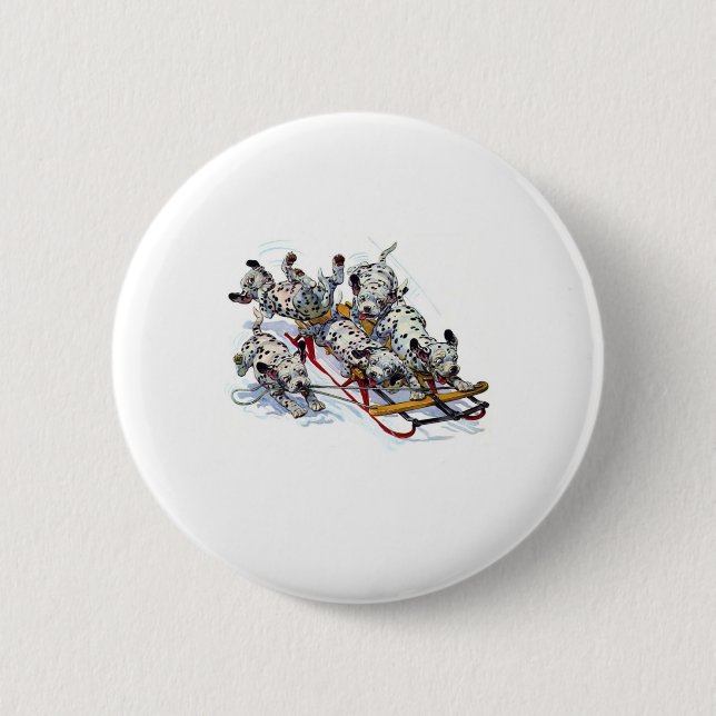 Badge Rond 5 Cm Dormir les petits dalmatiens (Devant)