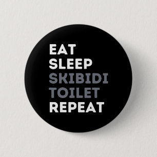 Badge Rond 5 Cm Dormir Skibidi Toilet Répéter Funny Skibidi Toil