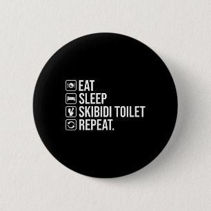 Badge Rond 5 Cm Dormir Skibidi Toilet Répéter Funny Skibidi Toil