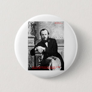 Badge Rond 5 Cm Dostoïevski Citation "Dieu l'a voulu" Amour Cadeau