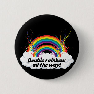 BADGE ROND 5 CM DOUBLE ARC-EN-CIEL COMPLÈTEMENT