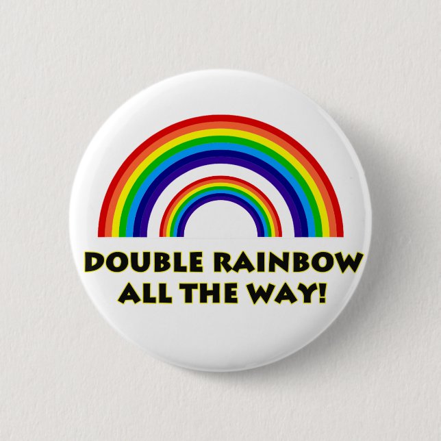 Badge Rond 5 Cm Double arc-en-ciel. COMPLÈTEMENT ! ! (Devant)