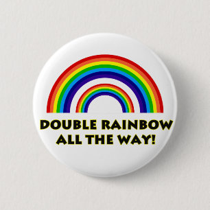 Badge Rond 5 Cm Double arc-en-ciel. COMPLÈTEMENT ! !