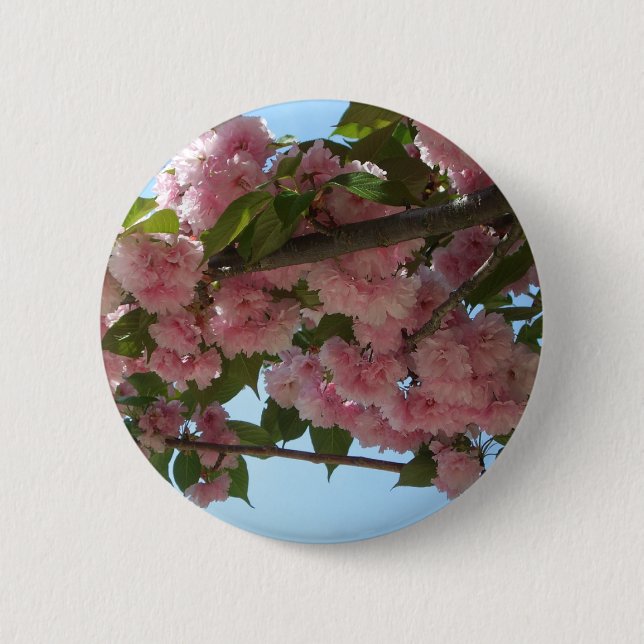 Badge Rond 5 Cm Double Blossoming Cherry (Devant)