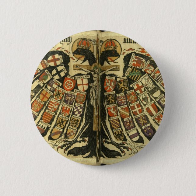 Badge Rond 5 Cm Double Eagle autrichien (Devant)