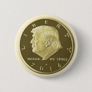 Badge Rond 5 Cm Double Eagle pièce d'or de Donald Trump