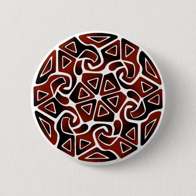 Badge Rond 5 Cm Double flèches rouges ET noires (Devant)