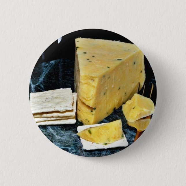 Badge Rond 5 Cm Double Gloucester fromage de Cotswold (Devant)