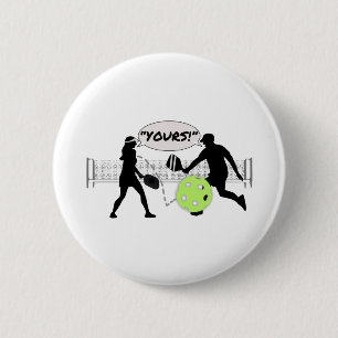 Badge Rond 5 Cm Doubles de Pickleball