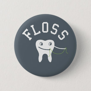 Badge Rond 5 Cm Douce dent Floss
