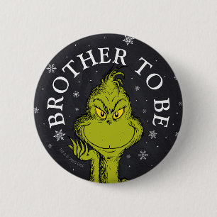 Badge Rond 5 Cm Douce Fête de Naissance Grinch Tableau Noir Futu