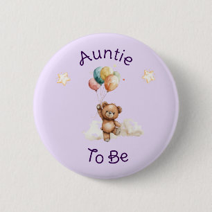 Badge Rond 5 Cm Douce petite sur le chemin Fête bébé lavande
