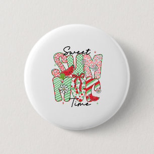 Badge Rond 5 Cm Douces Vibrations d'Été Pastèque Coquette Arc-en-C