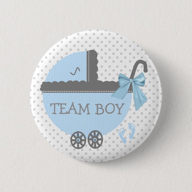 Badge Rond 5 Cm Douche bleue et grise de voiture d'enfant de (Devant)