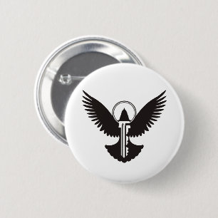 Badge Rond 5 Cm Dove avec clé