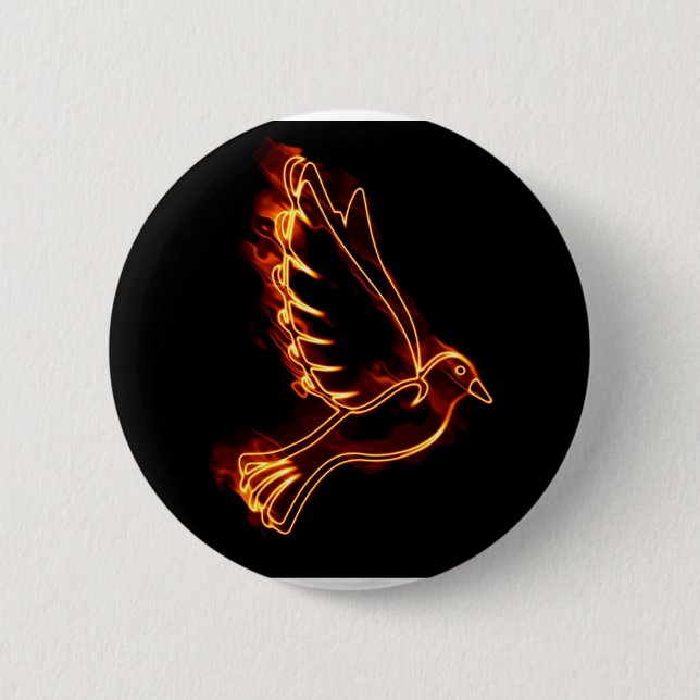 Badge Rond 5 Cm Dove Saint-Esprit (Devant)
