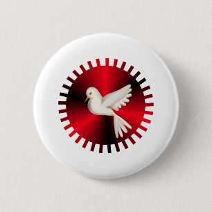 Badge Rond 5 Cm Dove Saint-Esprit