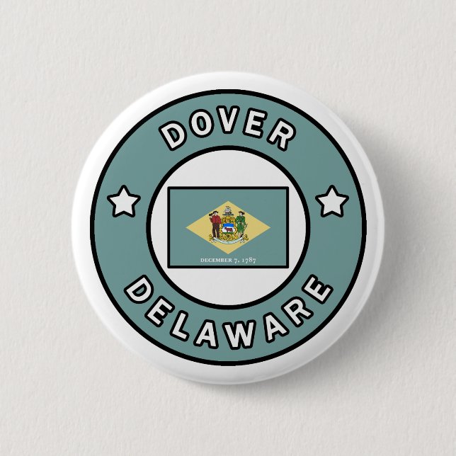 Badge Rond 5 Cm Dover Delaware (Devant)