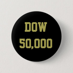 Badge Rond 5 Cm Dow 50 000 Stocks du marché