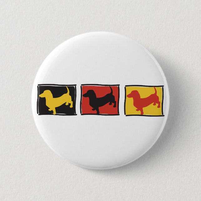 Badge Rond 5 Cm Doxie-3-BOX (Devant)