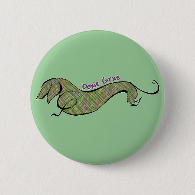 Badge Rond 5 Cm Doxie Gras (Devant)