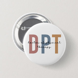Badge Rond 5 Cm DPT Docteur en physiothérapie