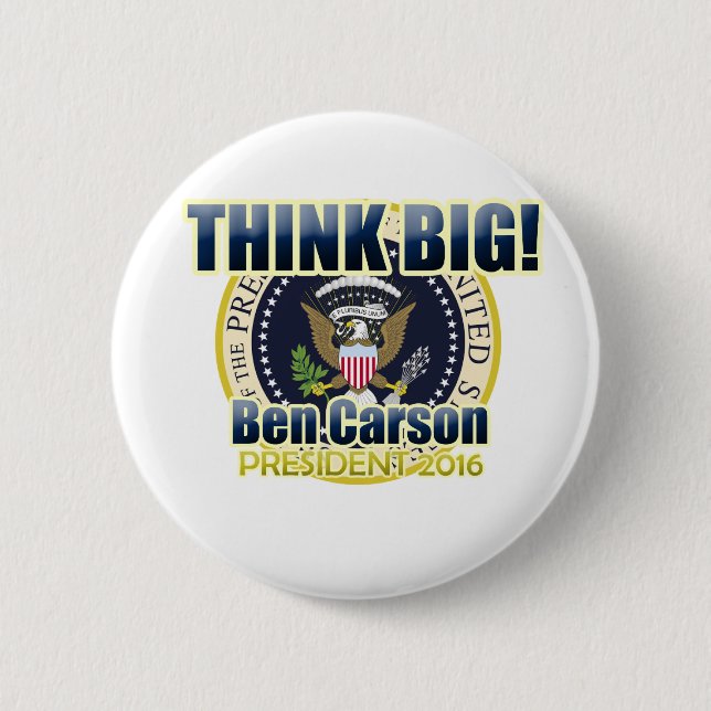 Badge Rond 5 Cm Dr. Ben Carson pour le président (Devant)