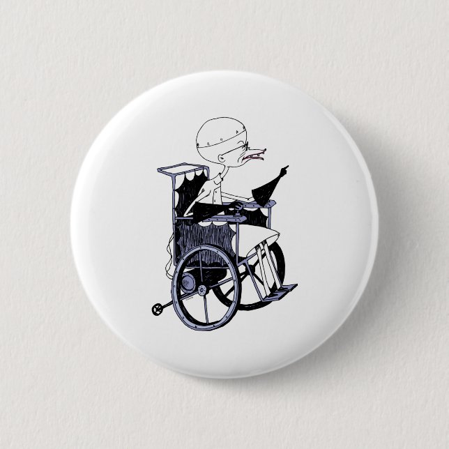 Badge Rond 5 Cm Dr Finkelstein Scientifique Fou Bébé  (Devant)