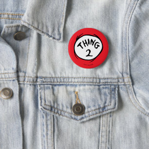 Badge Rond 5 Cm Dr. Seuss Chose Un Chose Deux - Chose Deux