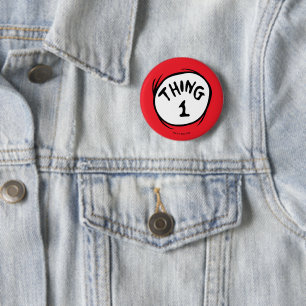 Badge Rond 5 Cm Dr. Seuss Chose Un Chose Deux - Chose Un