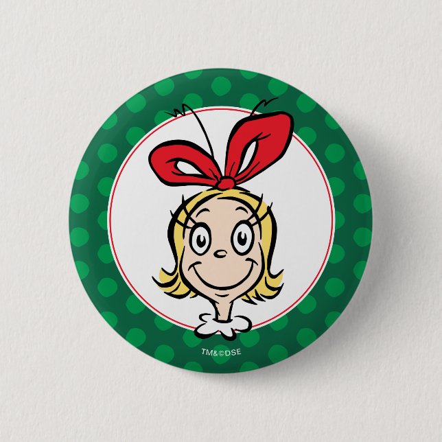 Badge Rond 5 Cm Dr. Seuss | Cindy-Lou Who est gentille (Devant)