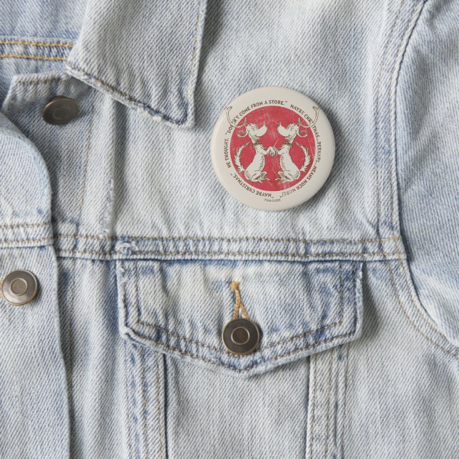 Badge Rond 5 Cm Dr. Seuss | Le Grinch | Max - Citation de Noël (En situation)