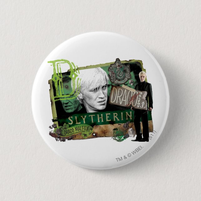 Badge Rond 5 Cm Draco Malfoy Collage 1 (Devant)