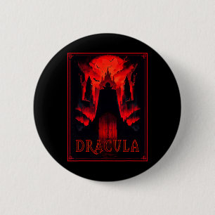 Badge Rond 5 Cm Dracula Gothique Horreur Vampire Art -halloween Va