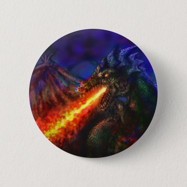 Badge Rond 5 Cm Dragon #1 (Devant)