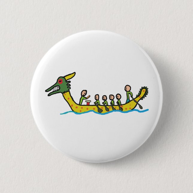 Badge Rond 5 Cm Dragon Boat Racing (Devant)