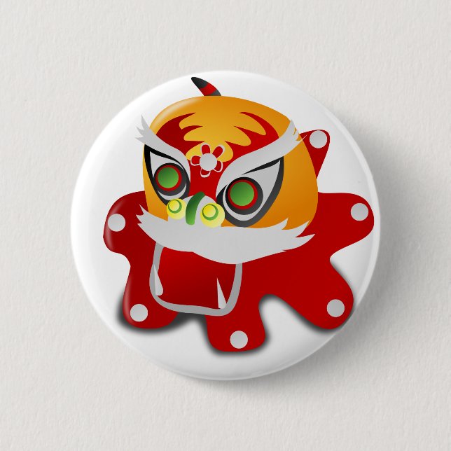 Badge Rond 5 Cm dragon chinois (Devant)