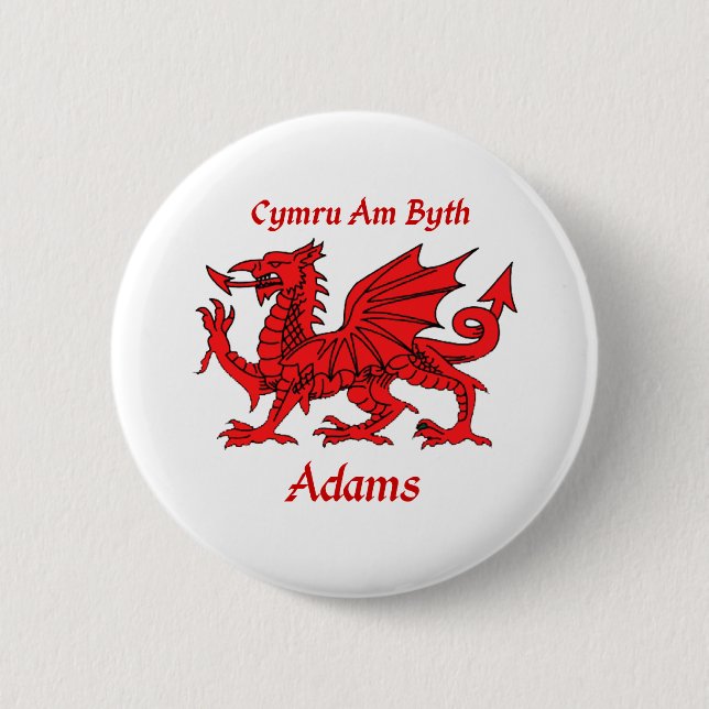 Badge Rond 5 Cm Dragon d'Adams Gallois (Devant)