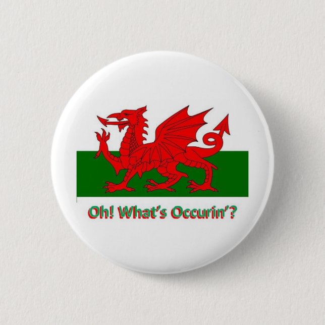 Badge Rond 5 Cm dragon de gallois (Devant)
