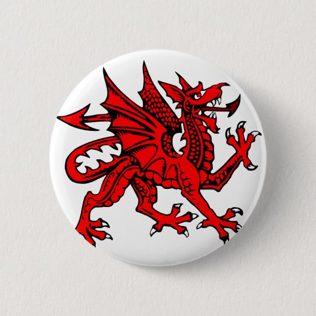 Badge Rond 5 Cm Dragon de Gallois (Devant)