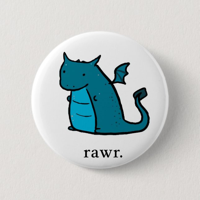 Badge Rond 5 Cm Dragon de goutte (Devant)