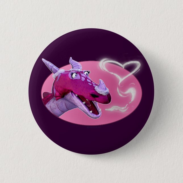 Badge Rond 5 Cm Dragon de Saint-Valentin (Devant)