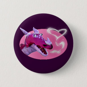 Badge Rond 5 Cm Dragon de Saint-Valentin