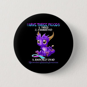 Badge Rond 5 Cm Dragon de sensibilisation à l'arthrite rhumatoïde