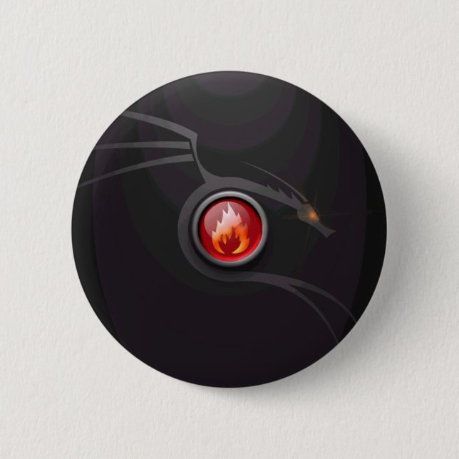 Badge Rond 5 Cm Dragon du feu (Devant)