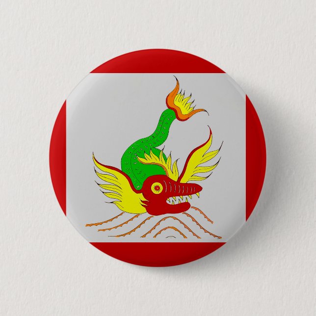 Badge Rond 5 Cm dragon effrayant (Devant)