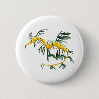 Badge Rond 5 Cm Dragon feuillu de mer